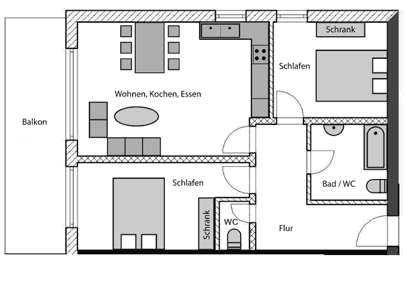 Grundriss Wohnung Nr. 3