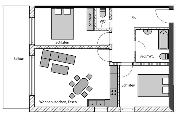 Grundriß Wohnung No. 4