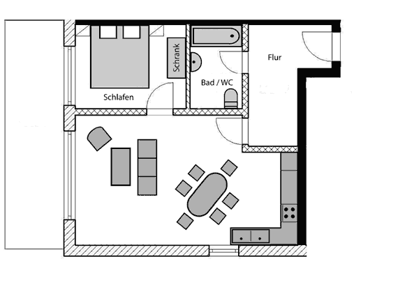 Grundriß Wohnung No. 6